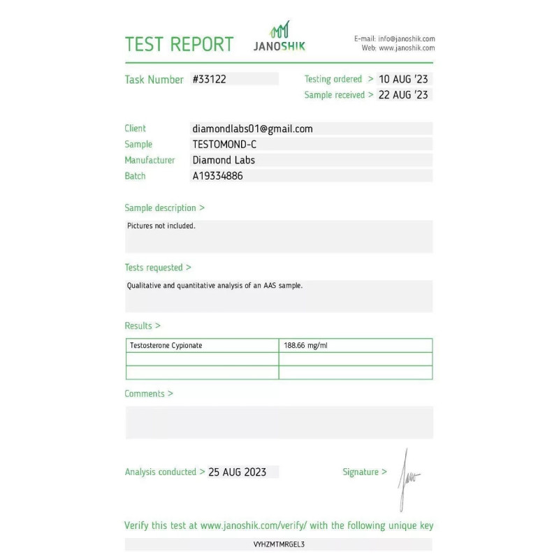 Cipionato de Testosterona - Diamond Labs